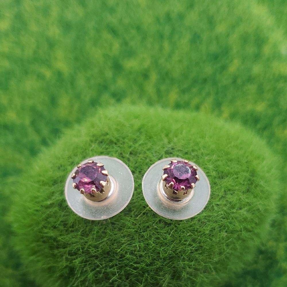 Elegant Purple Crystal Stud Earrings E1032